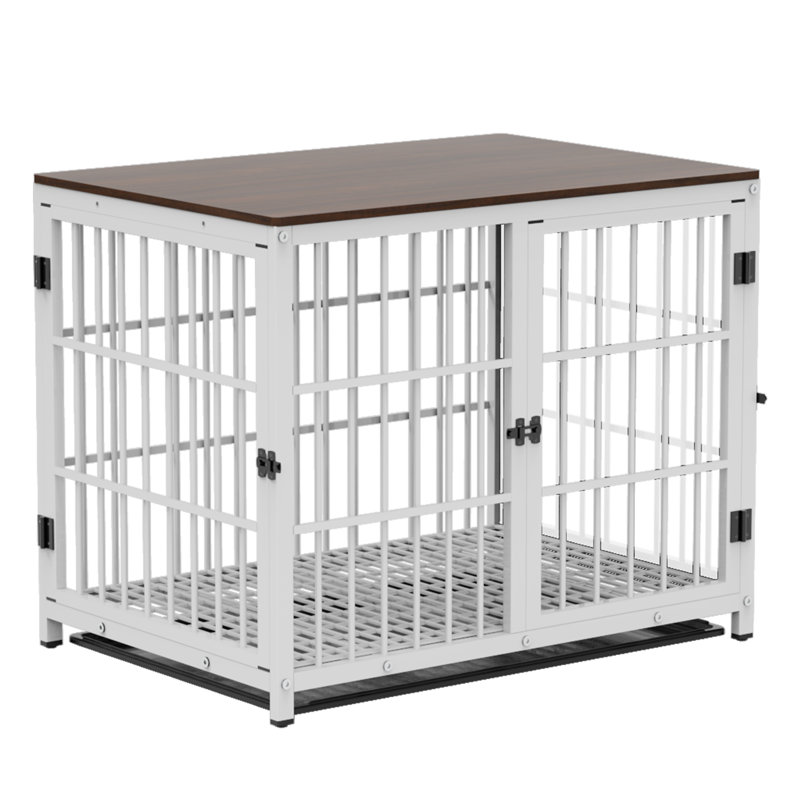 Caisse pour animal Chamiya, Blanc, Grand (H 29,3 po x l 36 po x P 25 po)