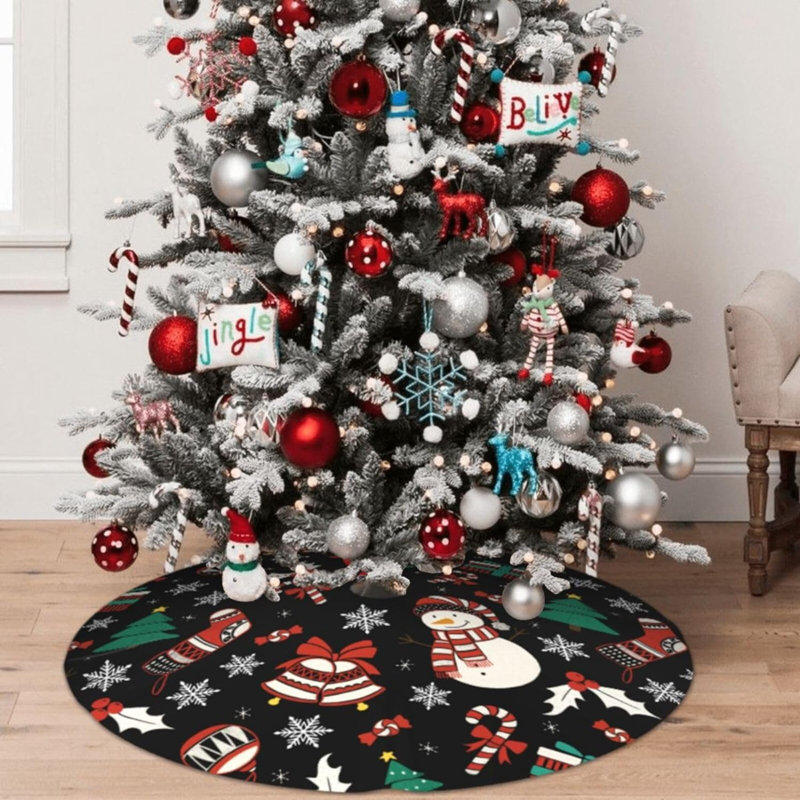 Abstract Polyester Blend Tree Skirt
