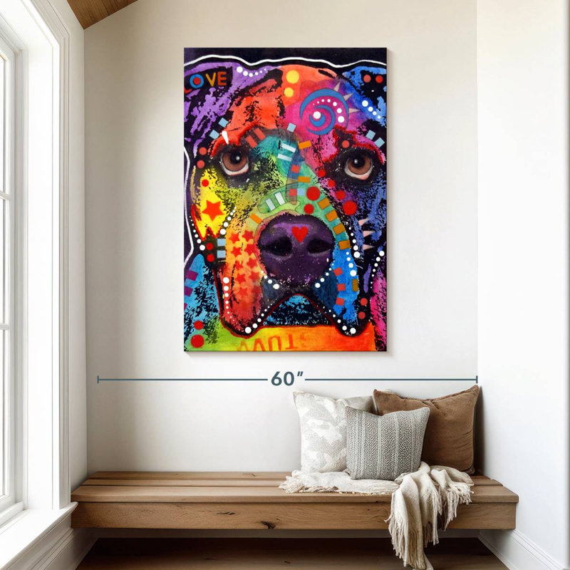 Brampt Love Bulldog américain, H 48 po x l 32 po
