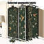 Paravent vintage en bois massif à motif floral et oiseaux-433406850