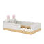 Lit plateforme tapissier simple avec coussins et sacs de rangement-1634511717