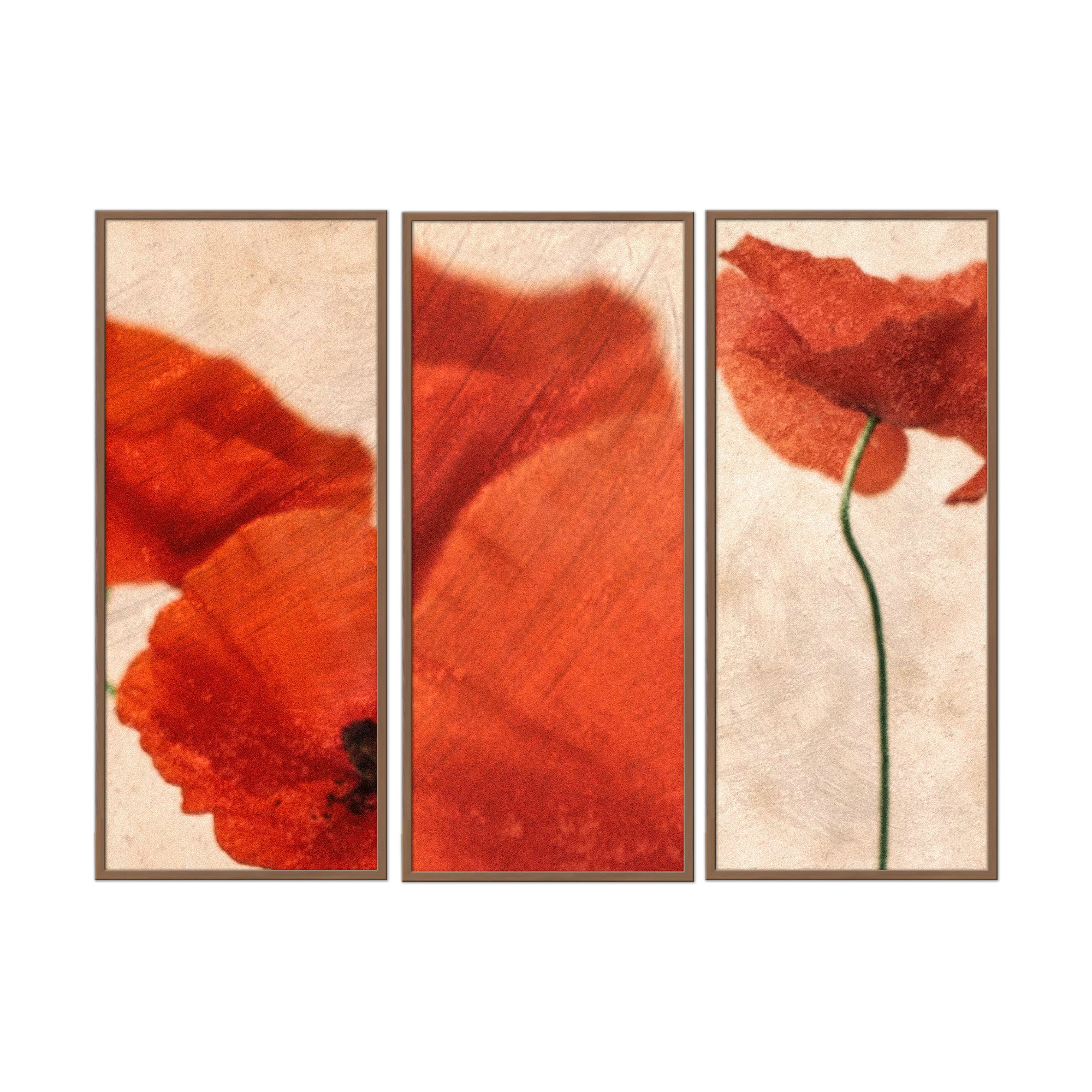 R2H Modern Nature Inspired Three Red by Delphine Devos - 3 Piece ...