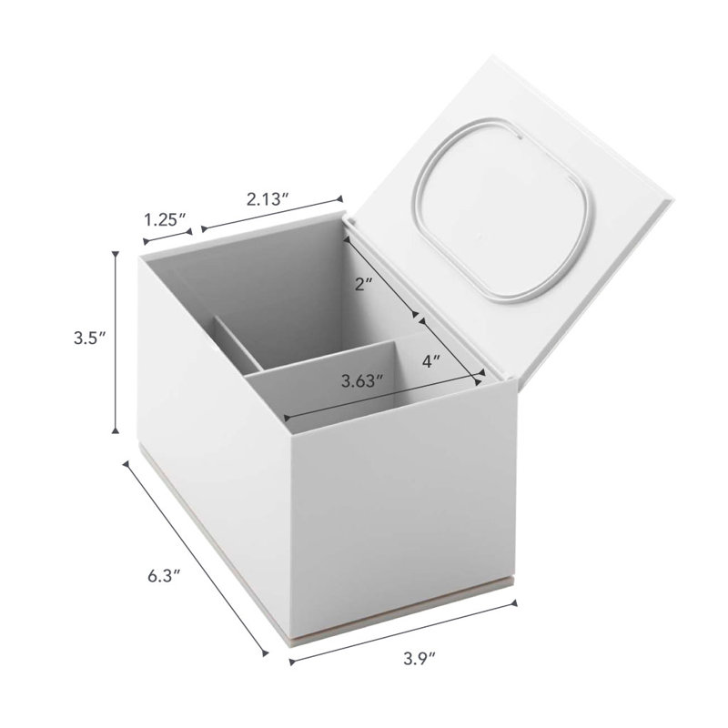 Trousse en coton Veil Yamazaki Home, Blanc