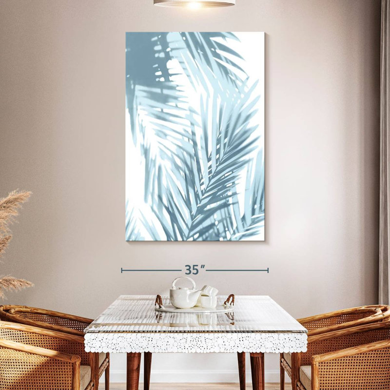 Harnek Palm Shadows Aqua I, H 51 po x l 34 po