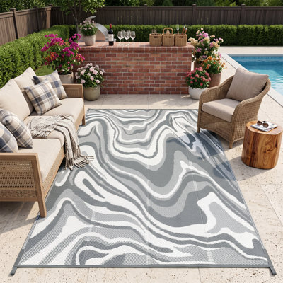 Abstract Braided Area Rug