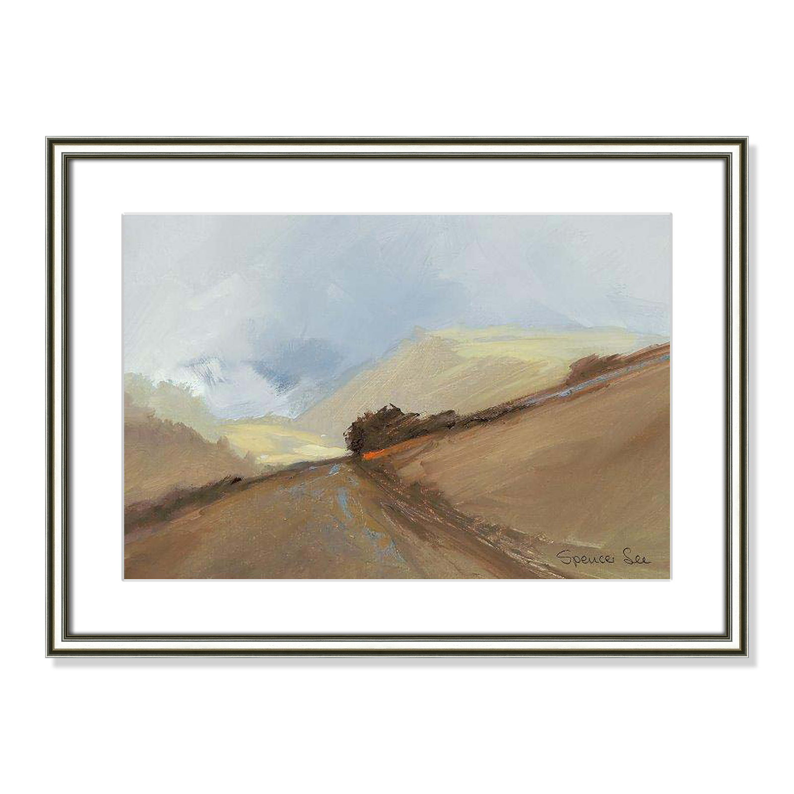 Heaven And Earth II by Spencer Lee, 18.25" H x 24.25" W x 0.75" D, Silver Framed