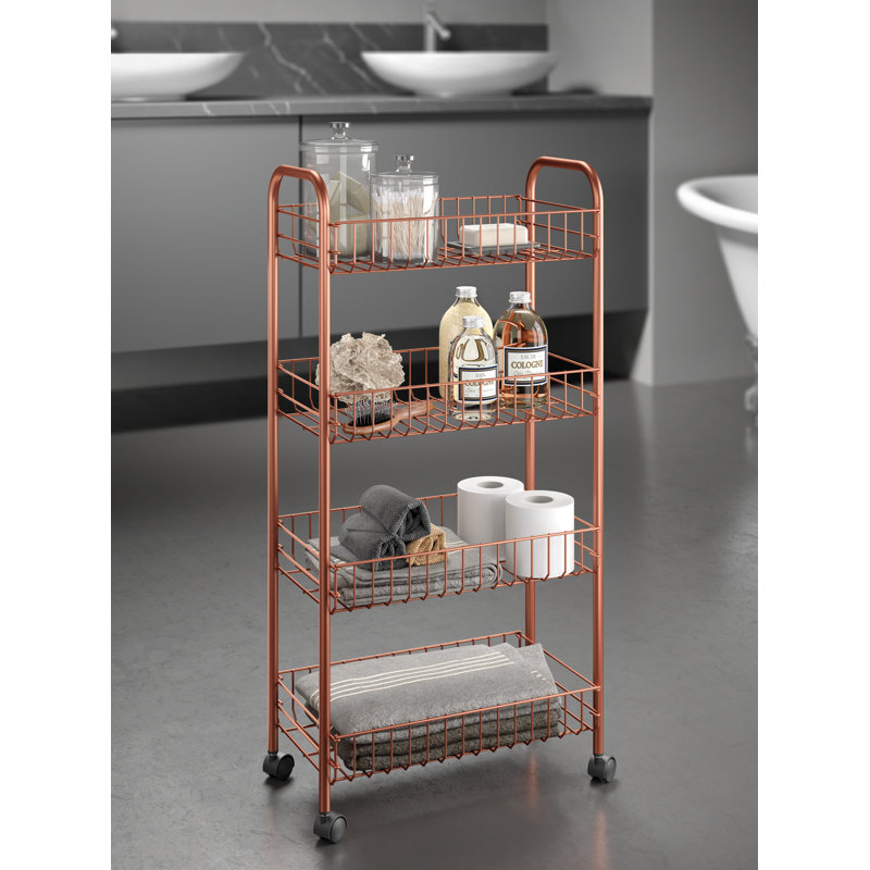 Ascona All-Purpose Trolley, 4 Tiers, Copper-Coloured