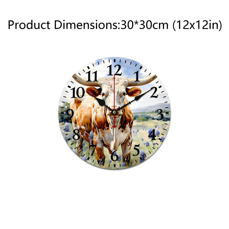 Décoration murale maison 12 x 12 po Texas Longhorn
