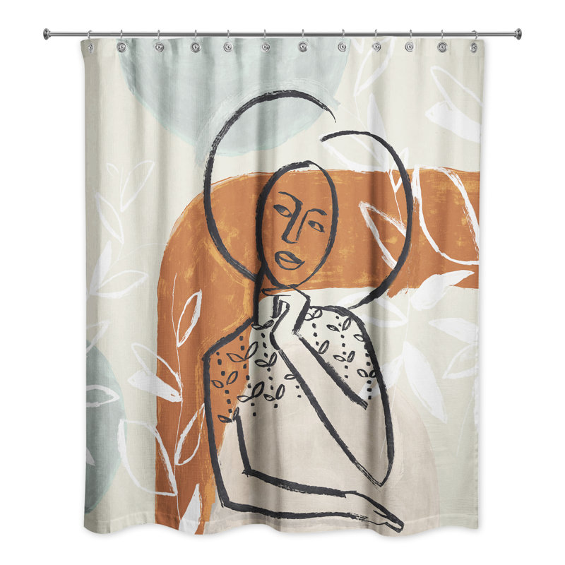 Ensemble de rideau de douche Jasdeep + crochets