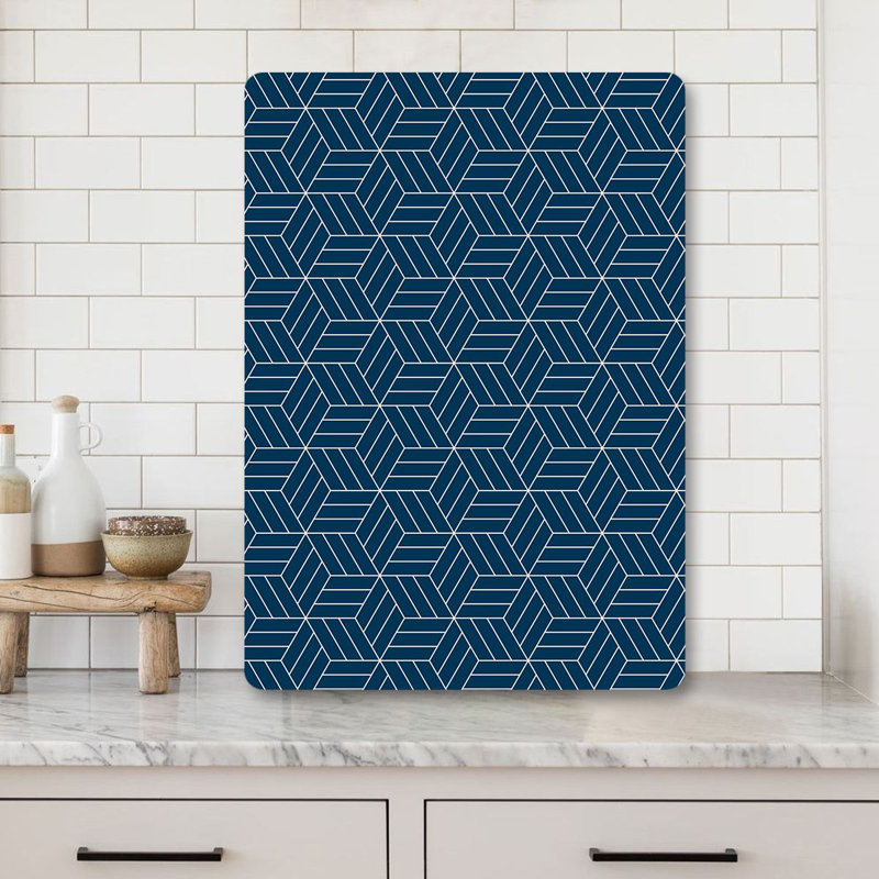 Flourish Tempered Glass Cutting Board, 7.9 x 11.8 inches | 100% Antibacterial, Easy-Clean Surface, Non-Slip Silicone Feet | Perfect for Food Prep & Serving, Durable & Stylish Kitchen Essential, Not Dishwasher Safe