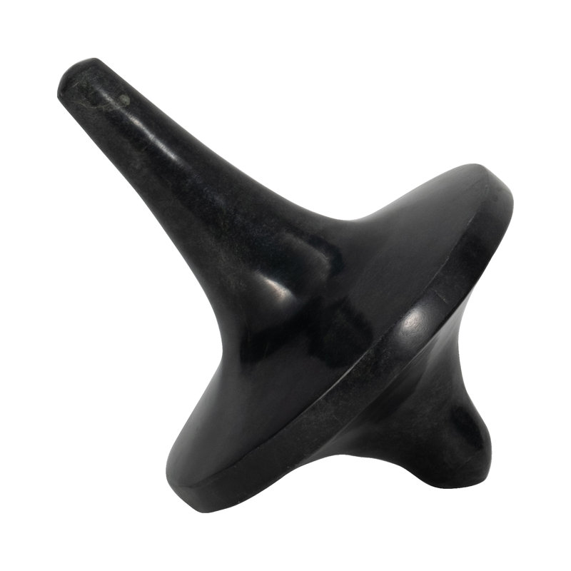 Modern Marble Spinning Top Sculpture Decorative Object for Home Decor - Geometric Figurine Living Room Accent for Tabletop Decorations