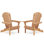 Ensemble de 2 chaises Adirondack pliantes en bois pour l'extérieur, idéales pour la détente sur le patio, le jardin et la cour arrière