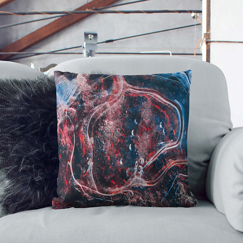 Dream Forever In Abstract Square Throw Cushion, Stone, 40cm H x 40cm W x 15cm D