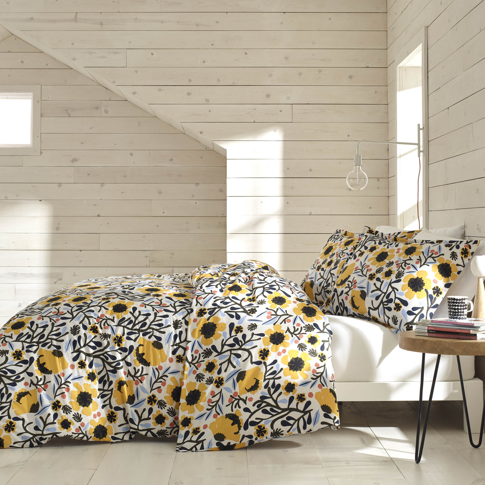 Mykero Cotton Duvet Cover Set, Full/Queen Duvet Cover + 2 Shams