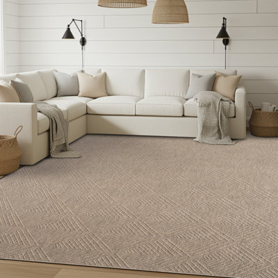 Tapis brun lavable à la machine Breneisha