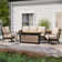 Arwand Outdoor Patio Conversation Set with Fire Pit Table & Optional Ottomans