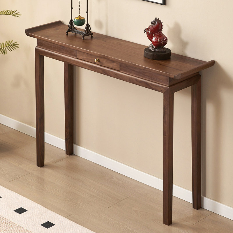 Console simple de style chinois, H 36,2 po x l 63 po x P 12,6 po
