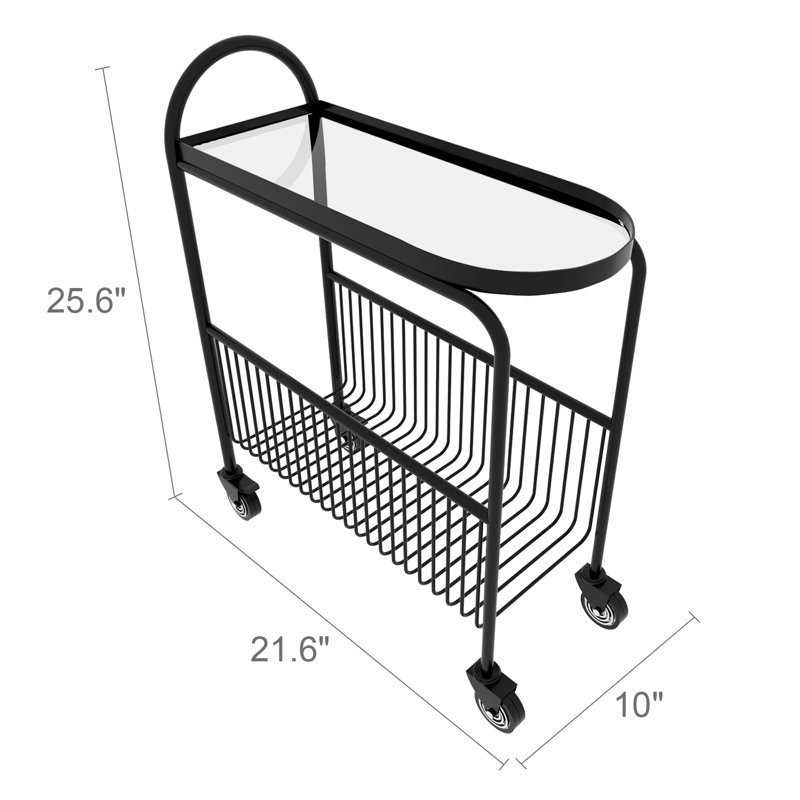 Chariot de rangement roulant sur roulettes