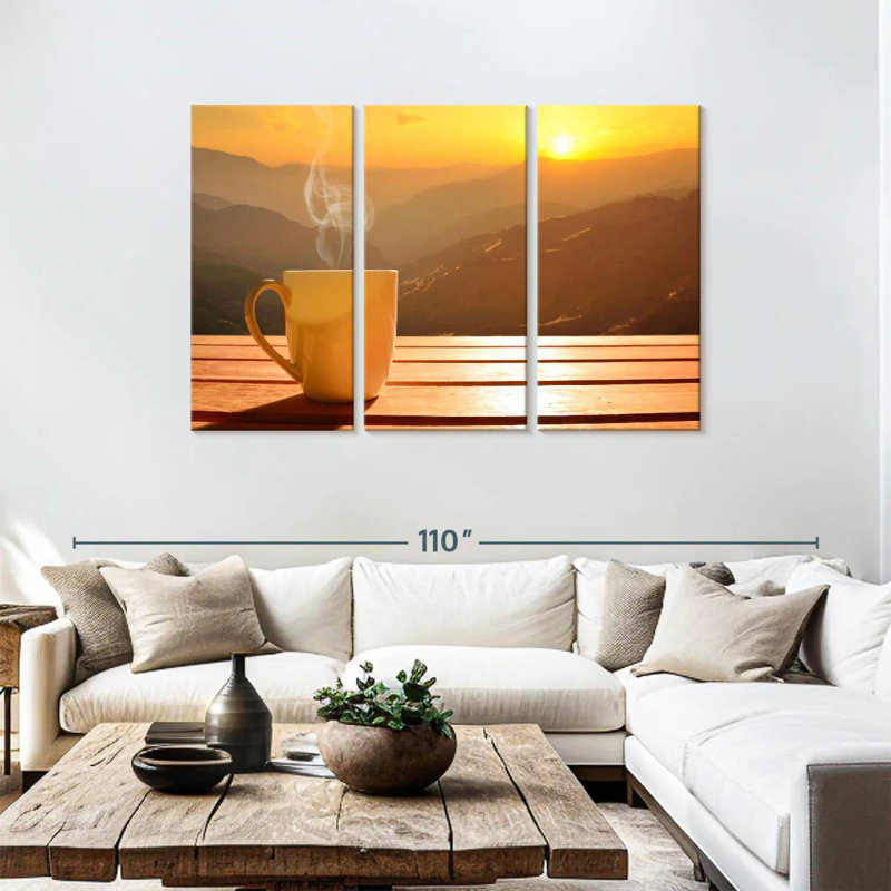 'Sunset Coffee, 48" H x 74" W