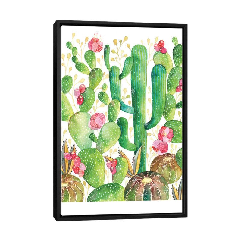 « épiphytes », reproduction d’art sur toile, H 26 po x l 18 po x P 1,5 po, Toile avec cadre noir, Pas de tapis