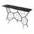 51" Black Stone Abstract Console Table