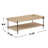 Rectangular Engineered Wood Coffee Table Light Brown