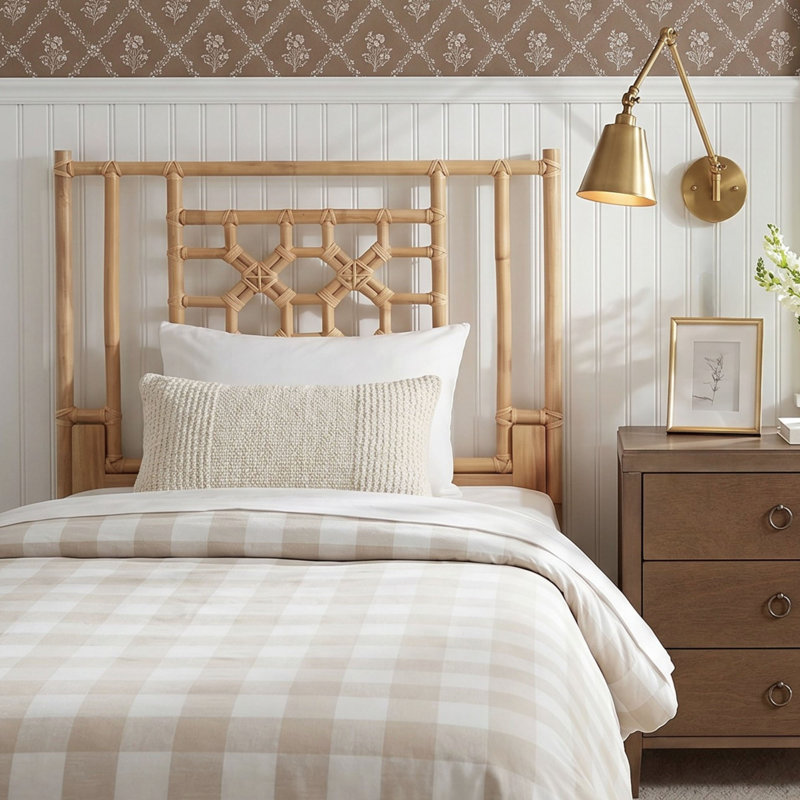 Rattan Headboard, Full, Natural