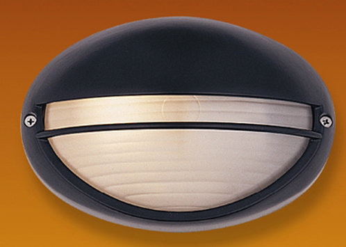 Streamline Black Outdoor Bulkhead Light, Small / 60w E27