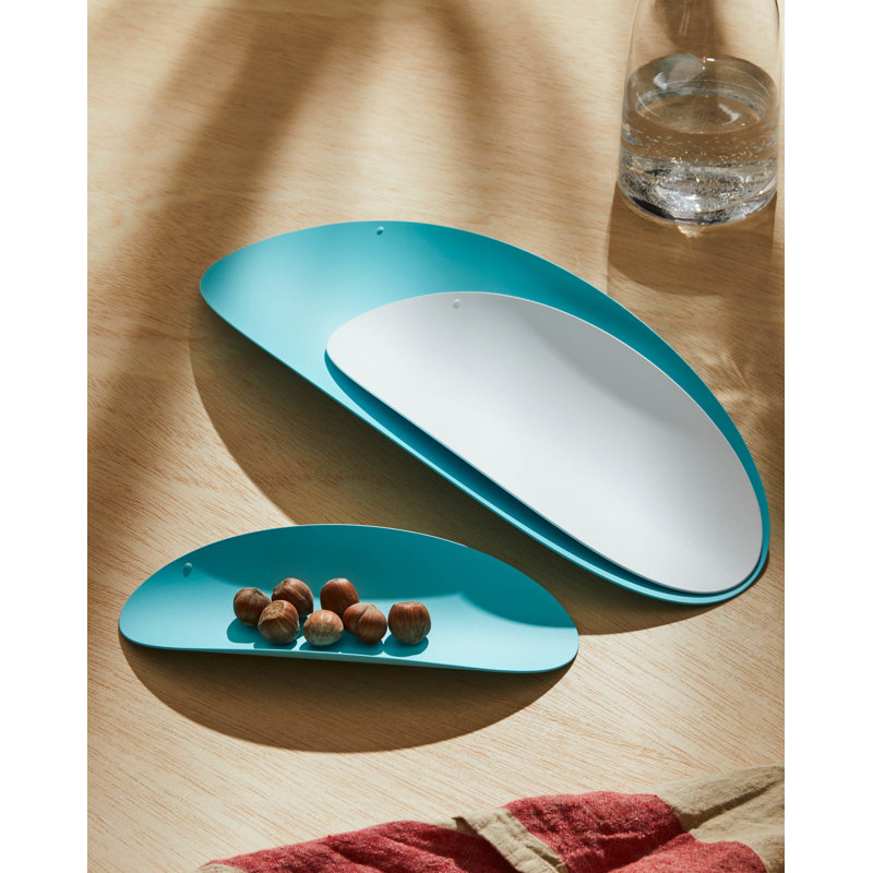 Alessi Stainless Steel Sweet / Nut Bowl, White/Turquoise