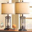 Ensemble de 2 lampes de table 27,5 "modernes avec 3 modes d'éclairage, lampe de chevet avec ports USB A + C pour le salon, la chambre à coucher, le bureau-1454380943
