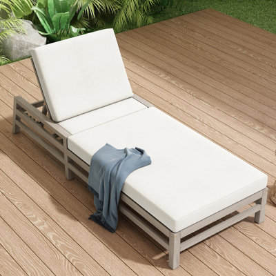 Outdoor Chaise Lounge With Cushions
