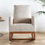 Chaise berçante moderne en lin 27,56 po
