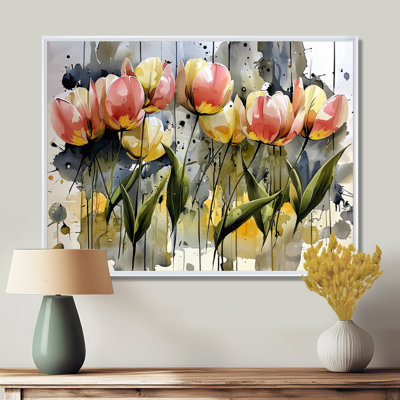 Watercolors Tulips Bouquet Of Spring Blooms I - Tulips Wall Art