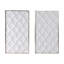 Décoration murale moderne en plâtre avec motif géométrique - Toile abstraite contemporaine, idéale pour décorer les murs - ensemble de 2, 40 po, blanc