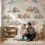 Papier peint sur fond blanc pour chambre d'enfant amovible-126556829-126556836