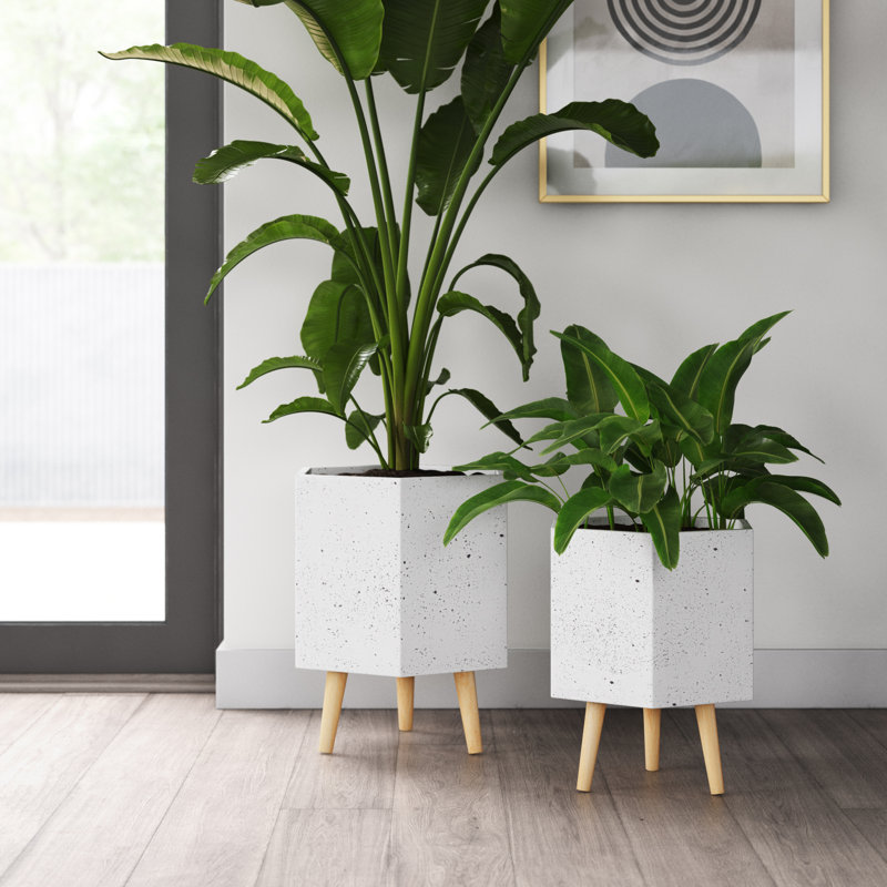 Anniston Pot Planter, White