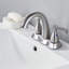 Robinet de salle de bain à 2 poignées 4 po en nickel brossé - Fabrication en laiton, finition anticorrosion, bonde escamotable, pièce d'eau, s'adapte à différents trous de bonde, finition simple en laiton massif, levier