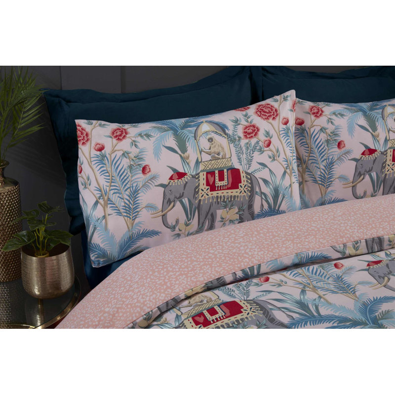 Amritpal Cotton Blend, Polyester Wildlife Bedding with Pillowcases, Single - 1 Standard Pillowcase, Blush