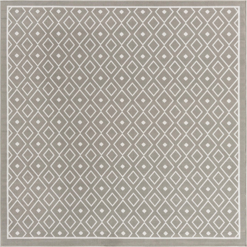 Geometric Indoor / Outdoor Rug, Square 7'10"