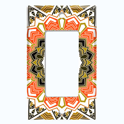 Élégante plaque murale berçante à carreaux fleurs Mandala