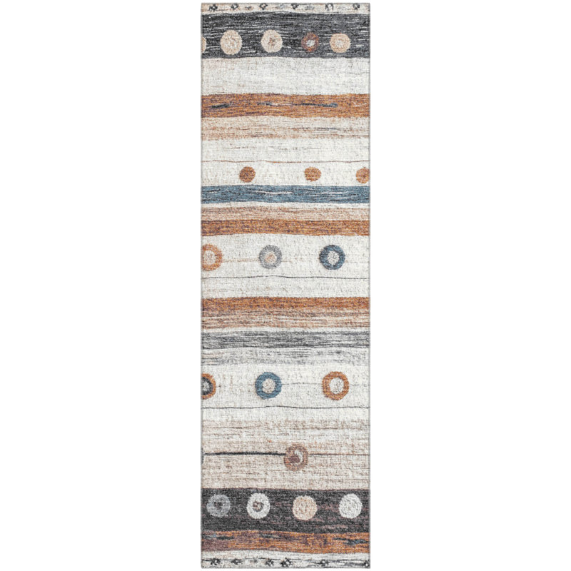 Premium Machine Washable Millbrook AMF1964 Stripes Rug, Runner 2'3" x 7'6"