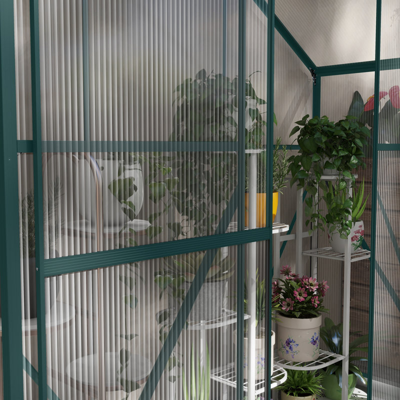 Brydin 15 Ft W x 5.8 Ft D Greenhouse, Black