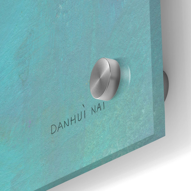 Art mural moderne en verre 1 "par Danhui Nai, H 36 po x l 24 po