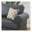 Canapé modulaire contemporain en polyfibre gris et lin