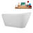 60" Streamline Soaking Freestanding Tub and Tray With Internal Drain-101698045
