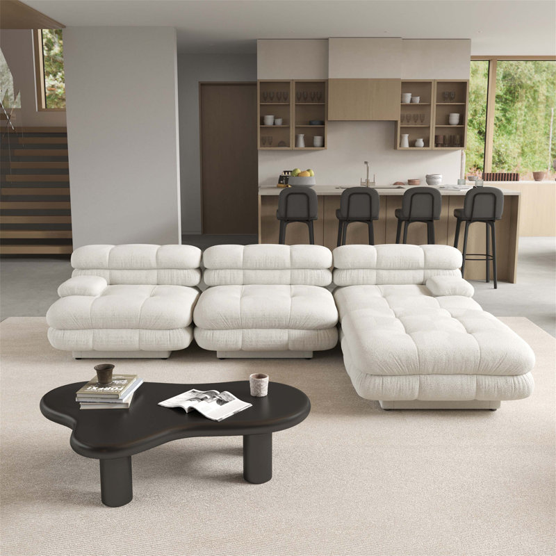 Canapé modulaire 120 po Urban, Peluche beige