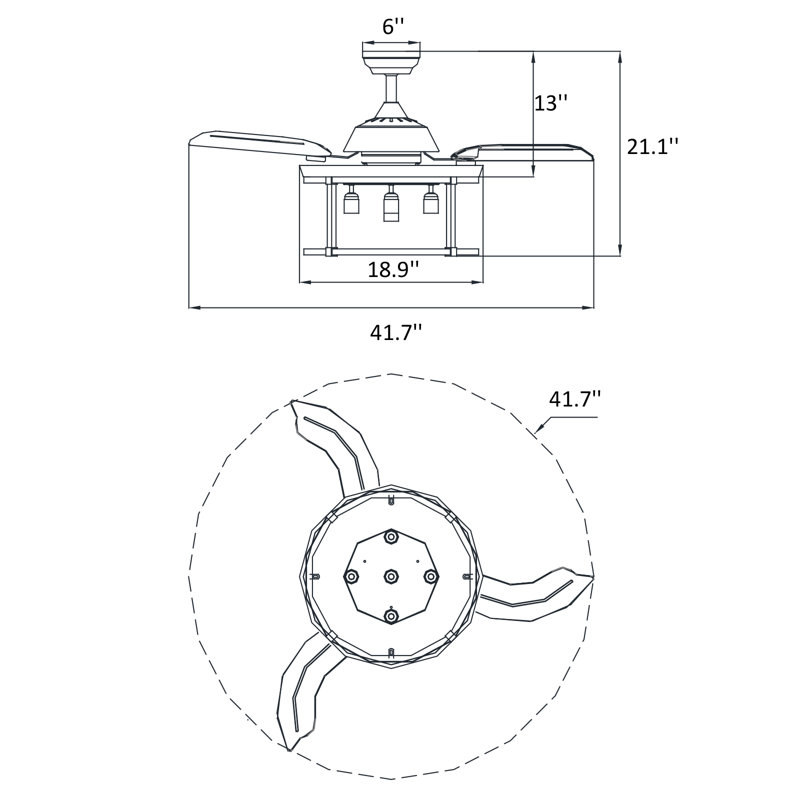 Crozet 910'' Ceiling Fan with Light Kit