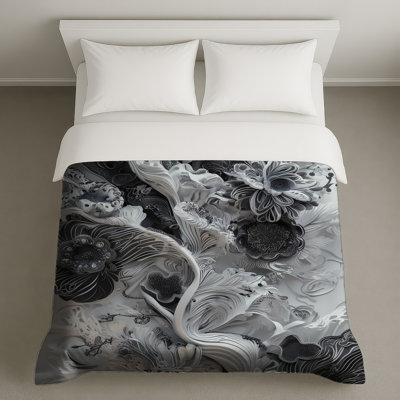 Intricate Paper Flowers Duvet Covers