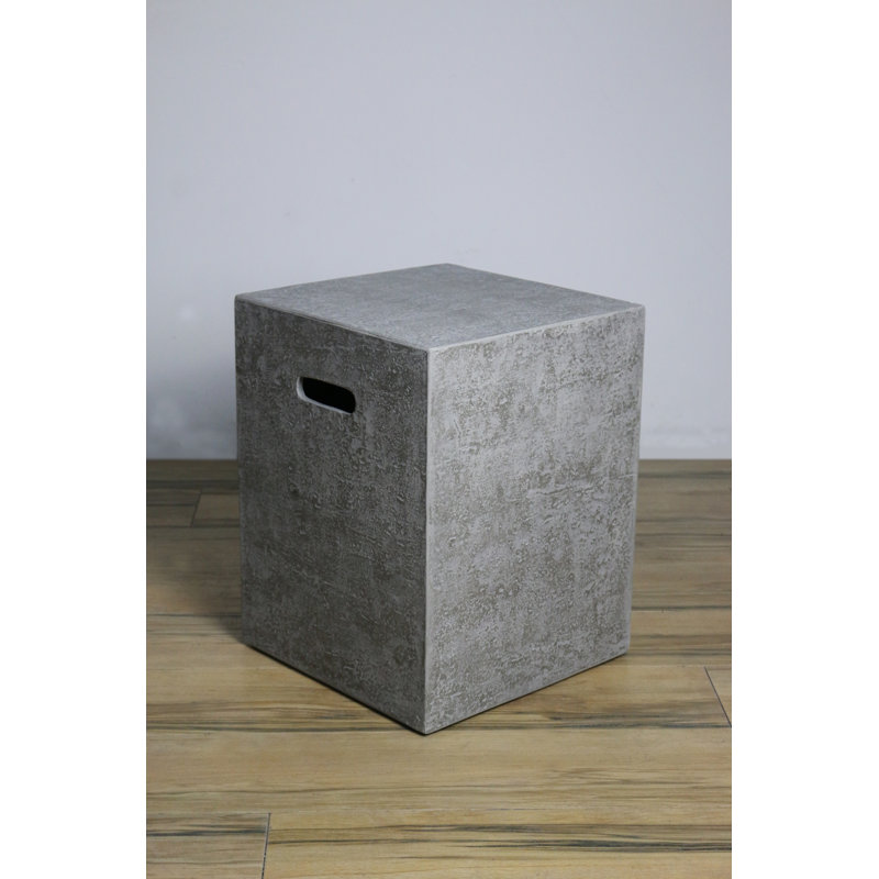 Light Gray Square Concrete Propane Tank Cover