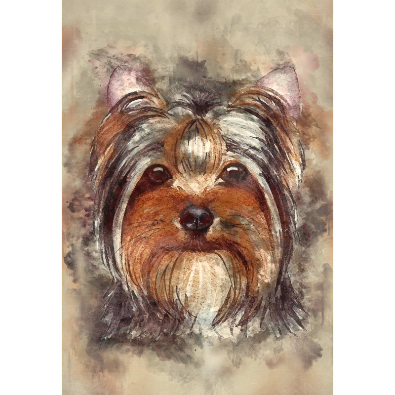 Yorkshire Terrier - No Frame Painting, 39.4cm H x 29.5cm W, Metal